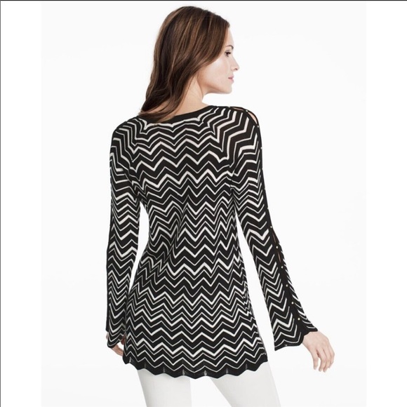 White House Black Market ZigZag Chevron Tunic - Picture 2 of 6